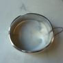 Vintage Solid Silver Hinged Bangle Birmingham 1972 Engraved Floral 27g. With Safety Chain Image 5