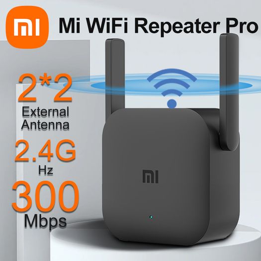 Xiaomi Mi Pro 300M 2.4G Wifi Amplifier With 2 Antenna - Black - Wifi Router