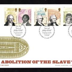 2007 Great Britain The 200th Anniversary of the Abolition of the Slave Trade Commemorative Stamps addressed First Day Cover (FDC) with Edinburgh pictorial cancel