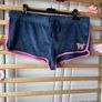 shorts Victoria secrets size large blue velvet & pink logo Image 4