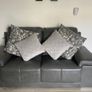 Sofa grey leather 3+2 seater Image 4