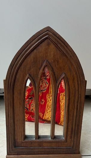Gothic Style Wooden Wall Mirror