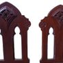 CLEARANCE: PAIR of antique 19th century Victorian Gothic mahogany hall chairs Image 9