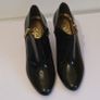 Cefalu Ladies Black Patent Leather High Heeled Shoes New With Box CAN POST Image 3