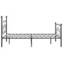 Bed Frame Grey Metal 200x200 cm Image 4