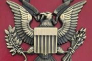 Metal United States eagle.