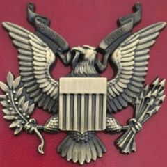 Metal United States eagle.