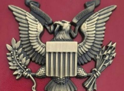 Metal United States eagle.