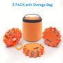 3pcs LED Road Signal Emergency Light Group -9 Lighting Modes, Strong Magnetic Hook Image 2