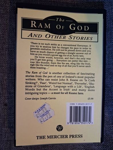 John B. Keane / The Ram of God & Other Stories / Mercier/ 1st / 1992