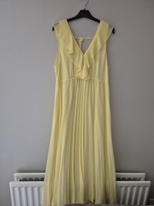 ZARA Baby Yellow Frilly Maxi Dress M