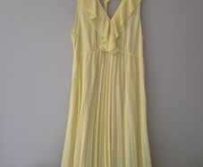 ZARA Baby Yellow Frilly Maxi Dress M