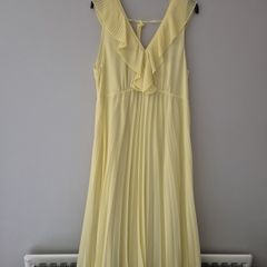 ZARA Baby Yellow Frilly Maxi Dress M