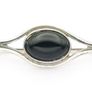 Vintage Whitby Jet 925 Sterling Silver Brooch Image 3