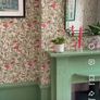 William Morris arbutus wallpaper - olive/pink Image 6