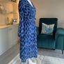 Ladies Blue Faux Wrap Midi Dress from Kate & Pippa Image 8