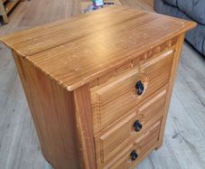 Wooden bedside locker