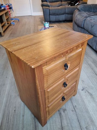 Wooden bedside locker
