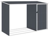 Garden Firewood Shed Anthracite 245x98x159 cm Galvanised Steel