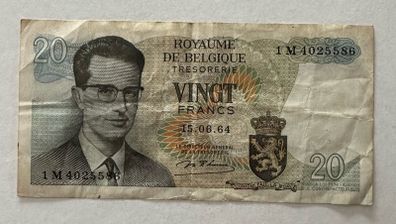 Belgium 20 Francs 1964 Banknote
