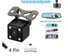 Dashcam Reversing Image Camera Four 4 Pin 1080P HD LED Waterproof Night Vision Reversing Camera