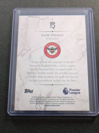 Igor Thiago Numbered 21/25 Topps Royalty Premier League