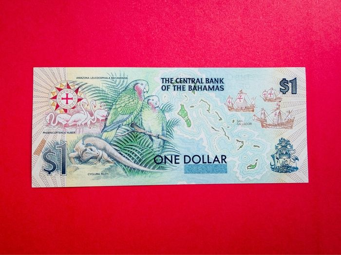 Bahamas  1 Dollar. 1992. Unc Pick 50a Commemorative Issue   )