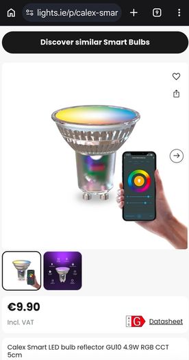 Calex Smart Spot Lights (Ceiling Lights) 4 pieces