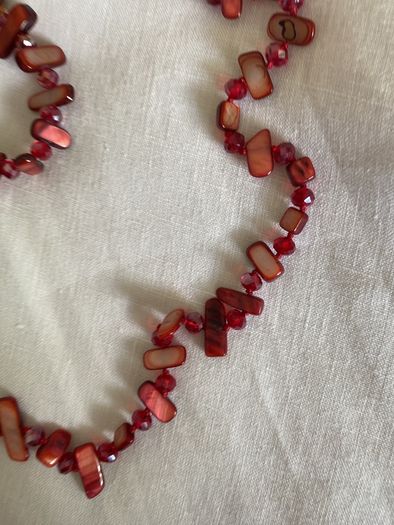 Necklace and Matching Bracelet - Shell and Beads