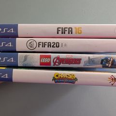 Bundle of 4 PS4 Games (Crash Bandicoot, LEGO Avengers, FIFA 20, FIFA 16) - Excellent Condition / Boxed