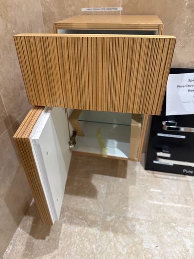 Bathroom Side Cabinet, Mirror and Shelf