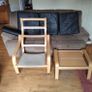 Scandinavian Armchair, and Footstool. Image 4