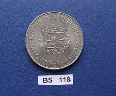 1972 Great Britain. 25 New Pence 'Royal Silver Wedding Anniversary'.