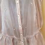 Women's Blouse Oyster Chiffon with Pearls Image 4