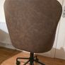 Brown leather adjustable desk chair Image 6