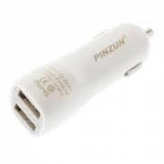 Pinzun 2.1A Dual Usb Car Fast Charger White