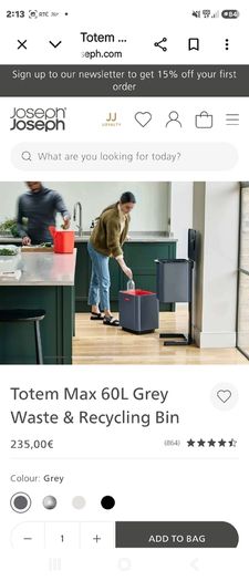 PRICE DROP Joseph Joseph Intelligent Waste 60L Bin