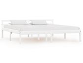 Bed Frame White Solid Pine Wood 180x200 cm 6FT Super King