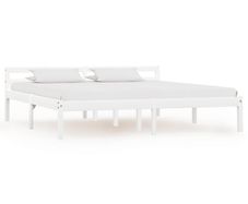 Bed Frame White Solid Pine Wood 180x200 cm 6FT Super King