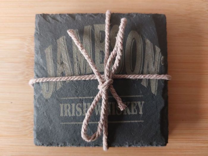 Jameson Irish Whiskey Engraved Coaster Set (2pk)