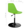 Swivel Dining Chairs 4 pcs Green PP Image 8