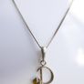 Vintage Baltic Amber Sterling Silver 925  Letter D Pendant Necklace Jewellery Length 18" - 3,1g Image 4