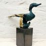 Sculpture Of A Sitting Lady (32cm, 4kg) - Bronze, Marble, Signed Image 6
