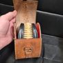 Vintage Gentlemens grooming brush set in original leather case Image 2