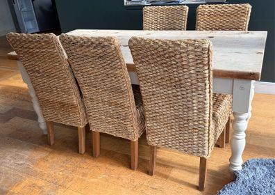 6 x wicker chairs