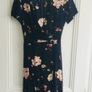 Gorgeous Ladies Black Wrap Floral Dress: Size 10 Image 2