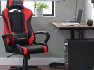 main image for ad Gaming  chair with adjustable armrests black-red