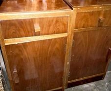 Pair of 1950s Art Deco bedside locker