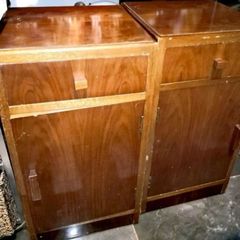 Pair of 1950s Art Deco bedside locker