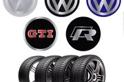 4x VW Volkswagen GTI Black Blue R-line Car Wheel Alloy Center Hub Cap Emblem Badge Sticker 56MM for Volks wagen